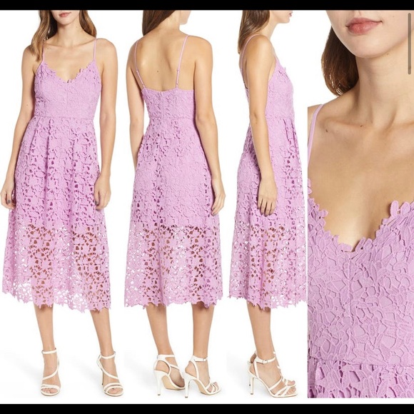 ASTR The Label lilac lace cami midi dress Size Small - Picture 3 of 6